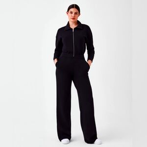 SPANX AirEssentials Long Sleeve Wide Leg Jumpsuit